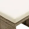 vidaXL Gartenhocker 4 Stk. mit Sitzkissen Poly Rattan Beige Produktbild-Vorschau 7