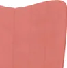 Relaxsessel mit Hocker Rosa Samt Produktbild-Vorschau 10