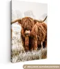 Wanddeko 60x90 cm - Schottisches Hochlandrind - Kuh - Natur Produktbild-Vorschau 1