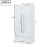 Flieks Armoire penderie avec 2 tiroirs et 2 portes, armoire Voir les images du produit 5