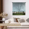 MuchoWow® Wandteppich Wandbehang Schaf - Baum - Nebel 90x90 Produktbild-Vorschau 2