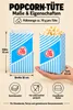 Popcornloop ® Blaue Popcorntüten 50 Stück Popcorn Box Tüten Produktbild-Vorschau 3