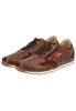 A pair of brown leather sneakers shown from a slightly elevated side angle against a white background. Produktbild-Vorschau