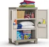 KIS Kunststoffschrank "Excellence", niedrig Sand Produktbild-Vorschau 3