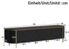 TV-meubel, 6 deuren, ribbeldesign, afgeronde hoeken, MDF, Productafbeelding-voorbeeld 4