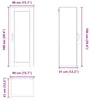 Armoire murale en verre vidaXL PORTO, blanche, 40 x 31 x Voir les images du produit 8