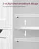 Close-up view of a white cabinet interior showing adjustable shelf placement. Produktbild-Vorschau