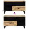The Living Store TV-Schrank 80x33x46 cm Massivholz Mango Produktbild-Vorschau 7