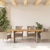 vidaXL Gartentisch mit Akazienholz-Platte 190x80x74 cm Poly Produktbild-Vorschau 3