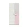 Jugendzimmer-Set >NUBE< in Alpen-Weiß / Grau / Rosa - Produktbild-Vorschau 3