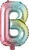 Palloncino in foil lettera B, color arcobaleno, ca. 40 cm, Anteprima dell’immagine prodotto 1