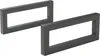 Two black rectangular metal brackets are shown against a white background. Anteprima dell’immagine prodotto