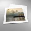 Poster - Poster ohne Rahmen - Indien Boot Fluss - 40x40 cm Produktbild-Vorschau 3