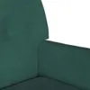 A close-up view of a dark green velvet sofa armrest and part of the backrest. Podgląd zdjęcia produktu