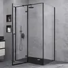 doporro Duschkabine Dusche Eckdusche Schwarz 90x140cm Produktbild-Vorschau 2