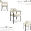 Fauteuil DOÉ rembourré avec pieds en acier - Aspect velours Voir les images du produit 3