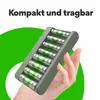 GP Battery E821 Rundzellen-Ladegerät NiMH Micro AAA Mignon Anteprima dell’immagine prodotto 3