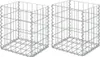 vidaXL Gabionenkörbe 2 Stk. Verzinkter Stahl 30x30x40 cm Produktbild-Vorschau 4