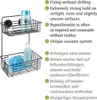 WENKO Bad Korb Regal Wand Ablagen Dusche ohne Bohren BARI 2 Produktbild-Vorschau 4