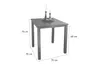Woodroom Tisch Kota Hevea massiv schwarz lackiert 70x75x70 Produktbild-Vorschau 6