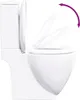 A side view of a white ceramic toilet with the seat and lid open, showing the mechanism for opening and closing. Náhľad obrázku produktu
