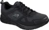 A black Skechers sneaker is shown from a side angle against a white background. Voir les images du produit