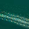 A string of fairy lights with yellow LEDs on a dark teal background. Produktbild-Vorschau