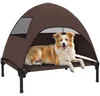 PawHut Hundeliege Outdoor mit Dach, Erhöhtes Hundebett für Produktbild-Vorschau 1
