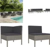 vidaXL 9 tlg. Garten Lounge Set mit Auflagen Poly Rattan Produktbild-Vorschau 1