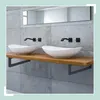 Relaxdays nástěnná konzola, sada 2 ks, 50 cm, ocel, držák Náhled obrázku produktu 2