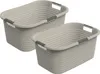 Rotho 2er-Set Wäschekorb 40L Country - Wäschesammler groß - Produktbild-Vorschau 1