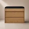Scarpiera marrone con seduta LEVA, 60 x 30 x 47 cm Anteprima dell’immagine prodotto 5