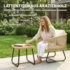Outsunny Rattan Bistroset 3 teiligesGartenmöbel-Set mit 2 Produktbild-Vorschau 8