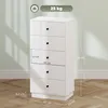 HOMCOM Komoda Príborník s 5 zásuvkami Skriňa z materiálu na Náhľad obrázku produktu 3
