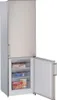 A refrigerator-freezer combination with the freezer door open, showing frozen food items inside. Produktbild-Vorschau