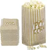 Sacchetti per popcorn Relaxdays, set da 144 pezzi, a righe, Anteprima dell’immagine prodotto 1