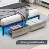 Łóżko 160x200 cm z USB i 2 szufladami, zagłówek Podgląd zdjęcia produktu 6