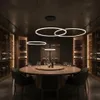 XUDO LED Pendelleuchte 4-Ring 119W Schwarz, Dimmbar per Produktbild-Vorschau 5