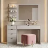 BEAUTYSOFA | Schminktisch MALTA Kaschmir 120 cm mit Spiegel Produktbild-Vorschau 1