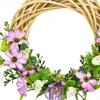 Couronne d'été en osier avec des fleurs violettes Ø25 cm Voir les images du produit 2