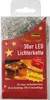 The image shows the packaging of a string of LED lights. Produktbild-Vorschau