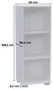 Brüder-Möbel | Bücherregal Weiß - 3 Fächer - 40 cm breit - Produktbild-Vorschau 6