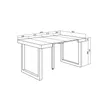Ausziehbarertisch, 140x90x73cm, Für 6 Gäste, Massivholz Produktbild-Vorschau 4