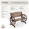 Zahradní lavička Tectake, design připomínající kola, Náhled obrázku produktu 5