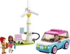 LEGO Friends Olivias Elektroauto Set with Mini-Puppen Olivia & Mia, featuring a wind turbine, solar panel, car, and two mini-doll figures. Náhled obrázku produktu