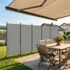 XMTECH Paravent Raumteiler 4-teilig 320x180 cm Hellgrau – Produktbild-Vorschau 9