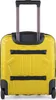 The back of a yellow carry-on suitcase with a retractable handle. Náhľad obrázku produktu