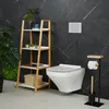 Relaxdays WC Garnitur, Bambus, Eisen, freistehender Produktbild-Vorschau 3