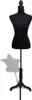 vidaXL Donna Busto Sarta Torso Vestito Manichino Nero Anteprima dell’immagine prodotto 9