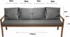 Cuscini per panchina da giardino Grigio| Seduta 170x60x7 + Anteprima dell’immagine prodotto 3